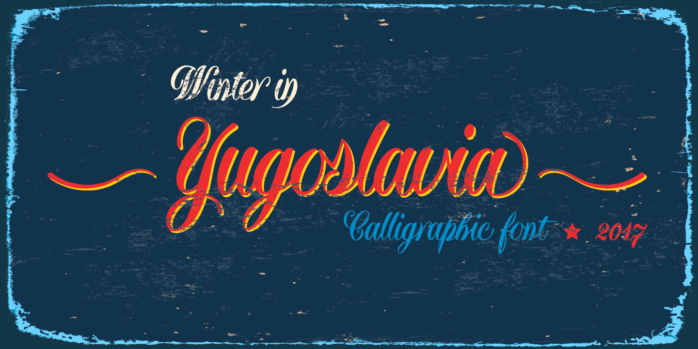 Przykładowa czcionka Yugoslavia #1